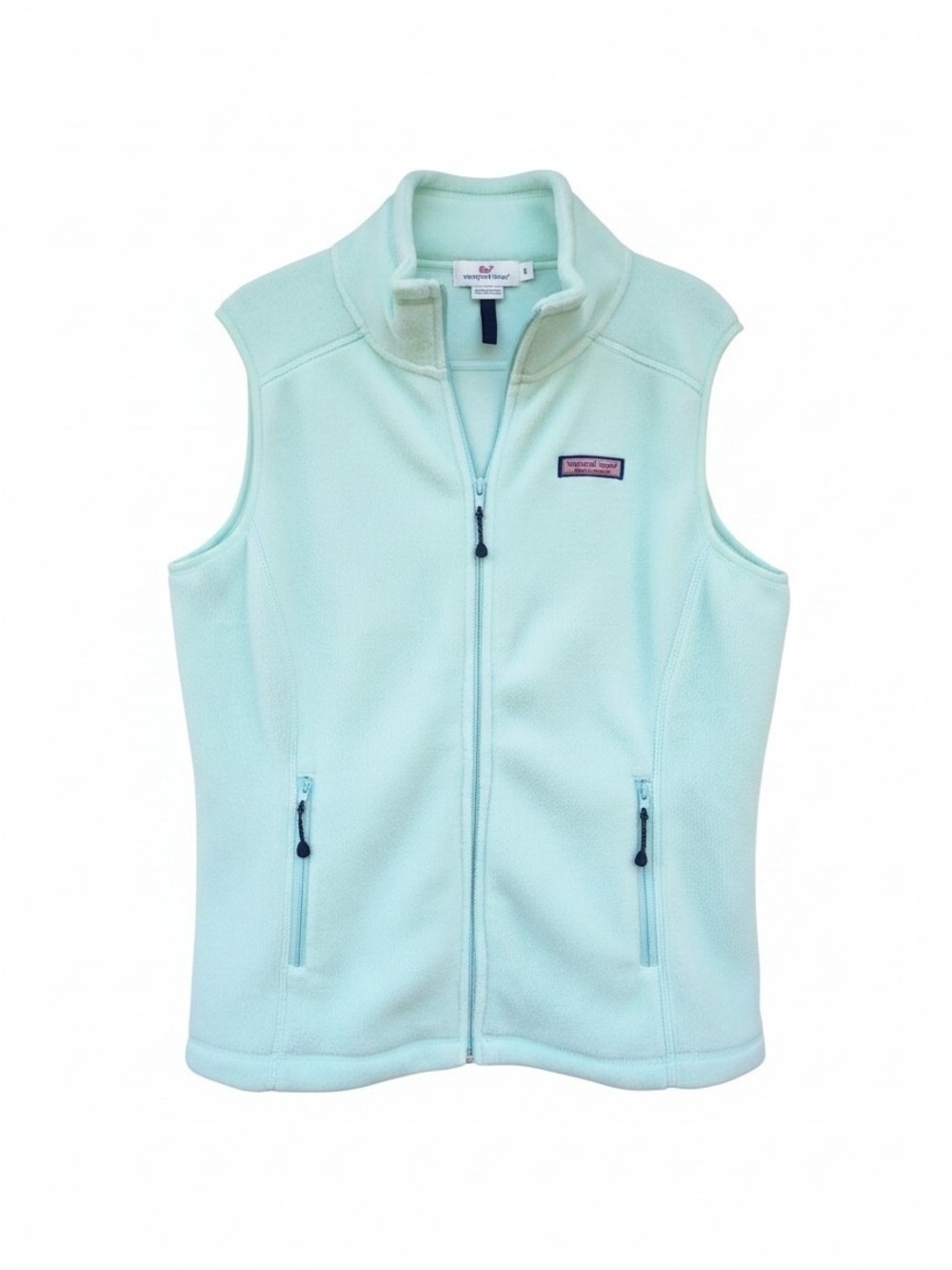 Vineyard Vines Westerly Fleece Vest Mint Green Full Zip Size Small